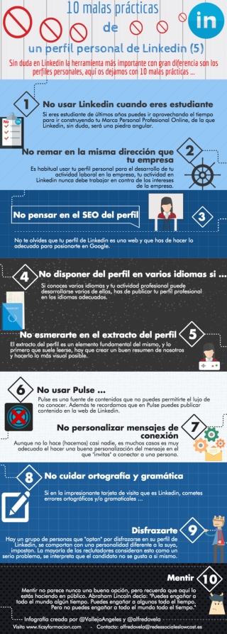 10 malas prácticas en un perfil personal de Linkedin (5)