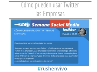 Cómo pueden usar Twitter las Empresas