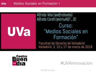 Uva formación del profesorado - medios sociales en formación 1