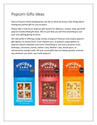 Popcorn Gifts Ideas