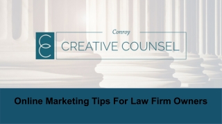 Online Marketing Tips For Law Firm Owners