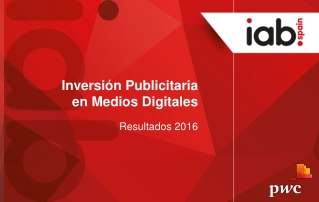 Inversión publicitaria en Medios Digitales en España 2016