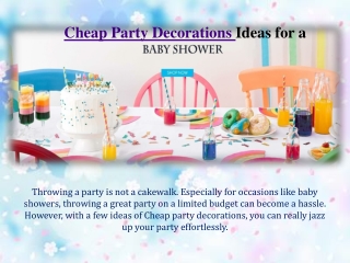Baby shower decorations
