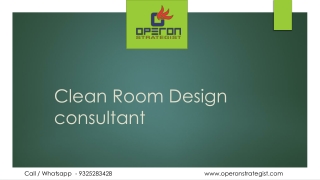 Clean Room Design consultant | operon strategist