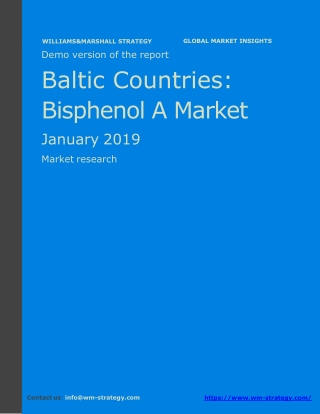 WMStrategy Demo Baltic Countries Bisphenol A Market January 2019