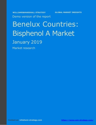 WMStrategy Demo Benelux Countries Bisphenol A Market January 2019