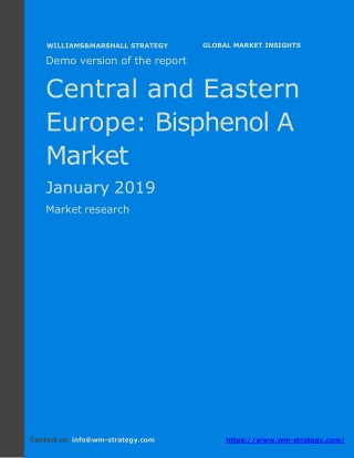 WMStrategy Demo Central And Eastern Europe Bisphenol A Market January 2019