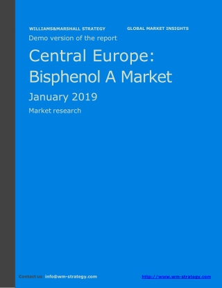 WMStrategy Demo Central Europe Bisphenol A Market January 2019