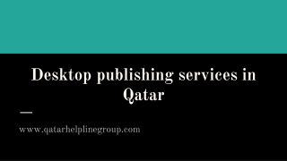 Desktop Publishing services in Qatar