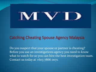 Catching Cheating Spouse Agency Malaysia