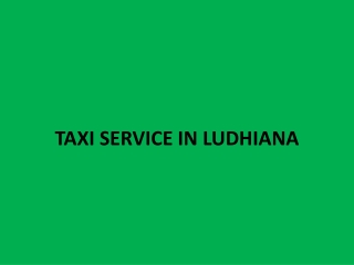 AFFORDABLE TAXI IN LUDHIANA