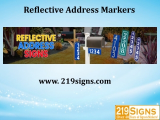 Reflective address markers