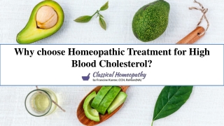 Why choose Homeopathic Treatment for High Blood Cholesterol?