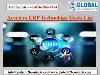 Accelrys ERP Technology Users List