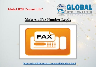 Malaysia Fax Number Leads