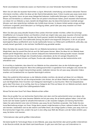 Perish verschiedenen Vorteile des Lesens von Nachrichten von einer führenden Nachrichten-Website