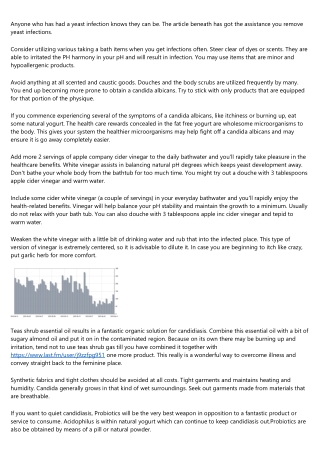 The Guidelines On How To Combat A Candida Albicans