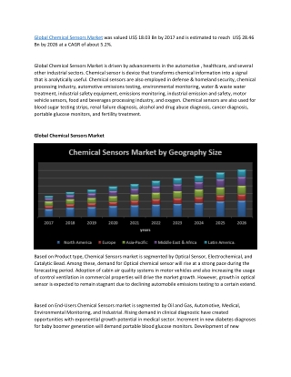 Global Chemical Sensors Market