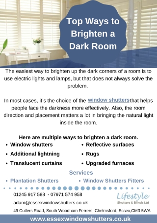 Top Ways to Brighten a Dark Room