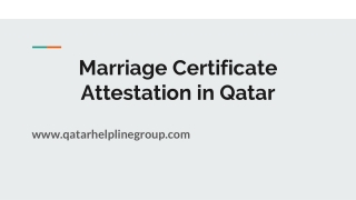 Marriage certificate attestation in Qatar