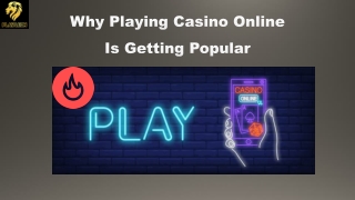 Why Playing Casino Online Is Getting Popular