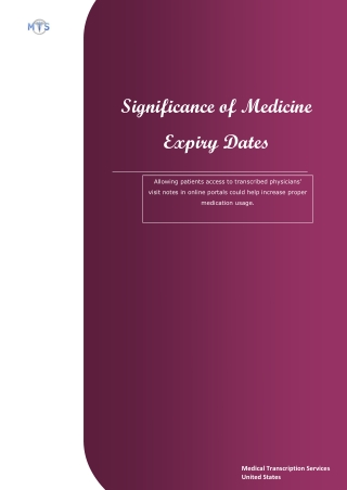 Significance of Medicine Expiry Dates