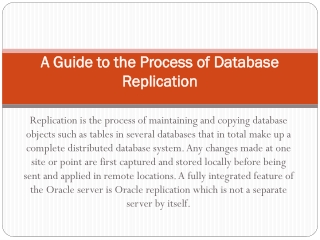 Oracle db replication