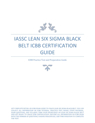 IASSC Lean Six Sigma Black Belt ICBB Certification | Questions and Answers | PDF