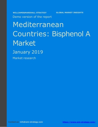 WMStrategy Demo Mediterranean Countries Bisphenol A Market January 2019