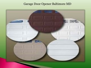 Garage Door Opener Baltimore Md