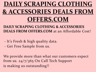 DAILY SCRAPING CLOTHING & ACCESSORIES DEALS FROM OFFERS.COM