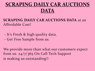 SCRAPING DAILY CAR AUCTIONS DATA