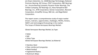 Global aerospace bearings market