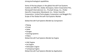 Global Aircraft Fuel Systems Market