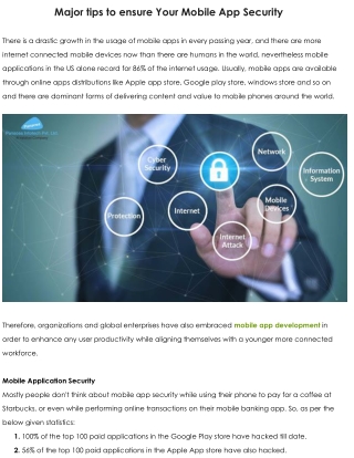 Major tips to ensure Your Mobile App Security