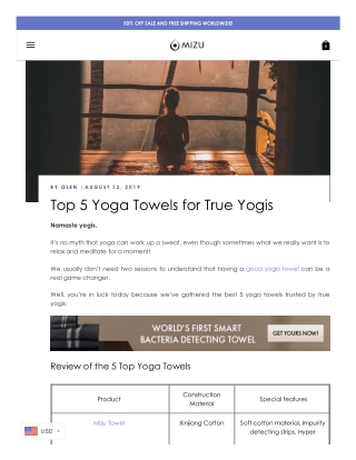 Top 5 Yoga Towels for True Yogis