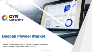 Baobab Powder Market Report: Company Analysis, History and Future Overview, Global Sales Trends by 2025