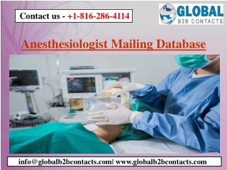 Anesthesiologist Mailing Database