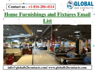 Home Furnishings and Fixtures Email List