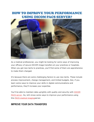 Dicom pacs server