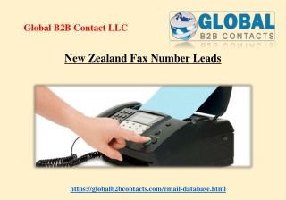 New Zealand Fax Number Leads