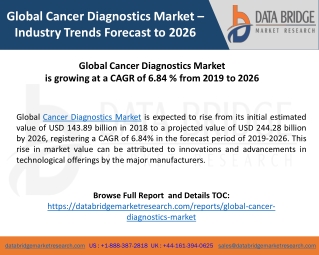 Cancer Diagnostics Market Projected to Show Strong Growth by 2026