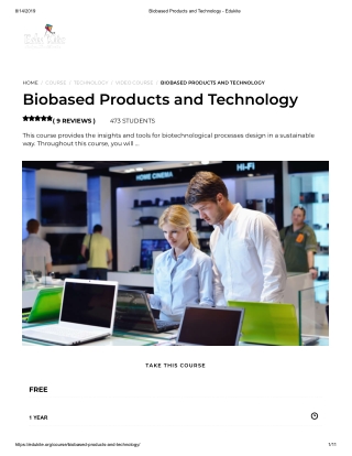 Biobased Products and Technology - Edukite