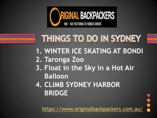 Things to Do In Sydney