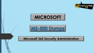 Latest Microsoft MS-500 Dumps - 100% Passing Guarantee With Demo