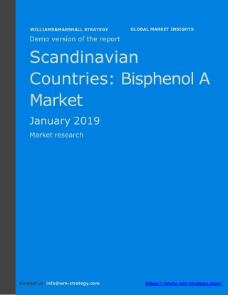 WMStrategy Demo Scandinavian Countries Bisphenol A Market January 2019