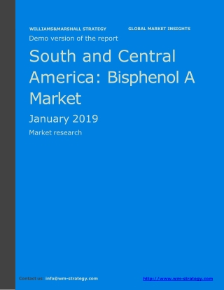 WMStrategy Demo South And Central America Bisphenol A Market January 2019