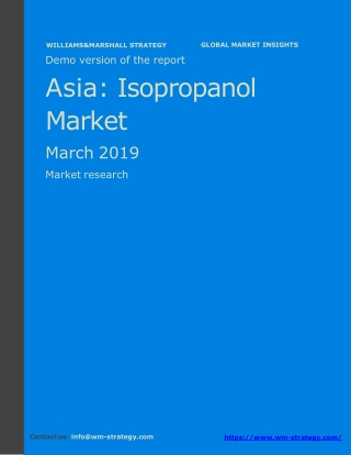 WMStrategy Demo Asia Isopropanol Market March 2019