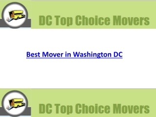 Best Mover in Washington DC