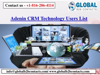 Adenin CRM Technology Users List